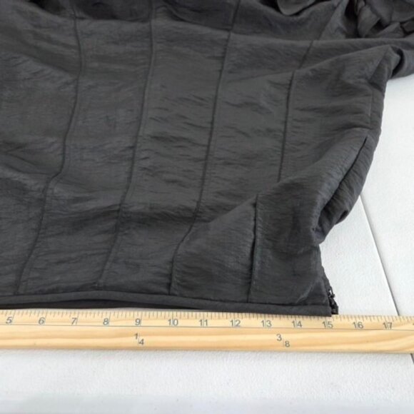 KM Collections Milla Bell Womens Black Ruffle Midi Skirt Size 8 Fairy Core Artsy - Picture 8 of 10